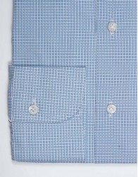 Patrick Hellmann Collection 100% Cotton Shirt With Blue Pattern thumbnail 2